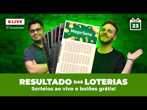 ðŸ”´ Loterias Caixa: Resultado Mega-Sena 2474 | LotofÃ¡cil 2503 e outras | 23/04