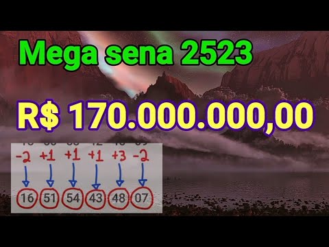 Mega sena 2523 : 170 Milhões, estudos e observações, sinal forte que a dezena 09 vai sair