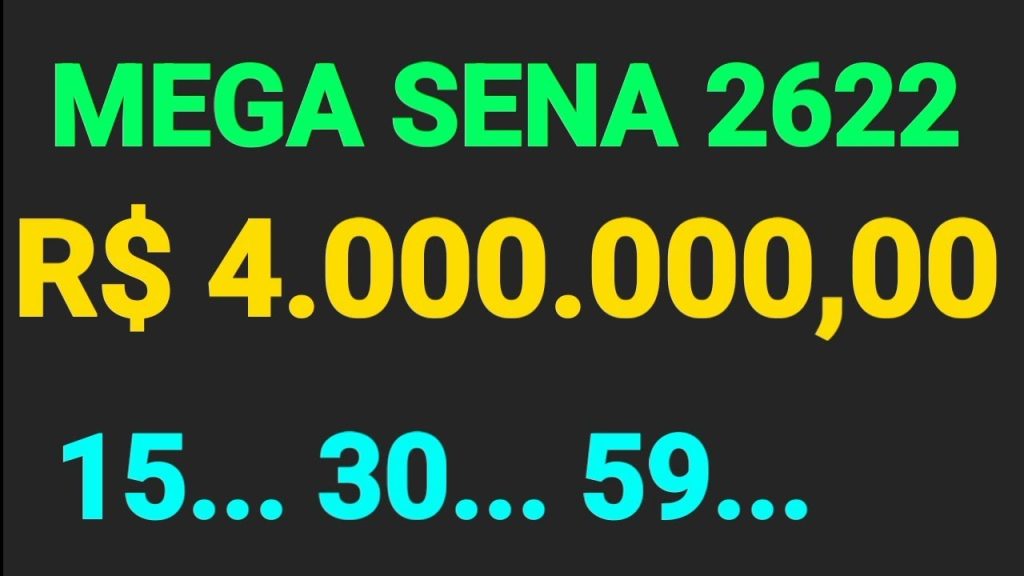 Mega sena 2622 - 4 Milhões, estudos e observações, aposta intuitiva